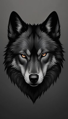 A close-up of a wolf's face