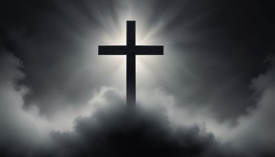 A cross stands tall in the clouds