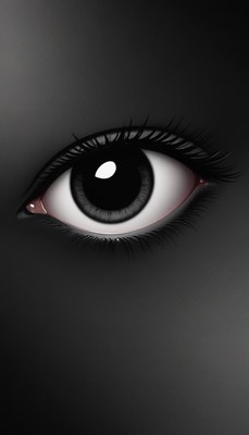 A close-up of a human eye with long lashes