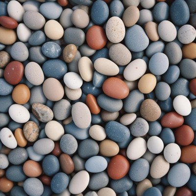 Smooth stones on a beach