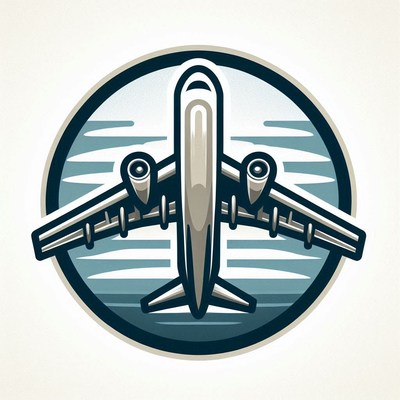 A plane takes off against a blue sky