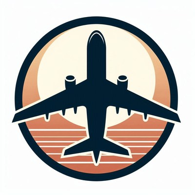 A plane flying over a sunset