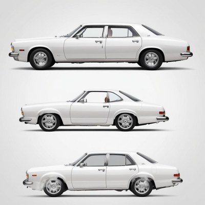 A white sedan is slowly sinking into the ground