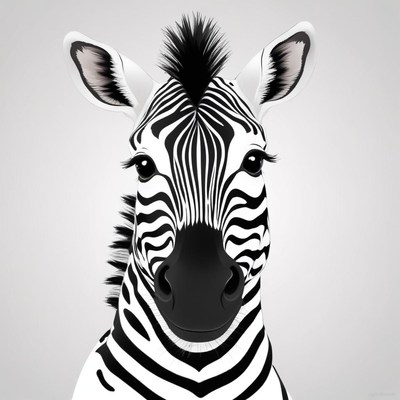 A zebra stares directly at the camera