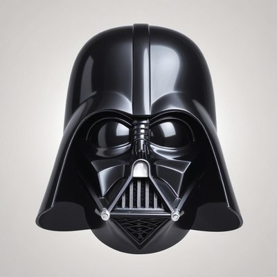 A black darth vader helmet
