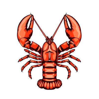 A red lobster with large claws