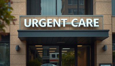 An urgent care center entrance