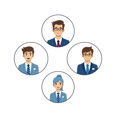 Four business professionals in a team meeting