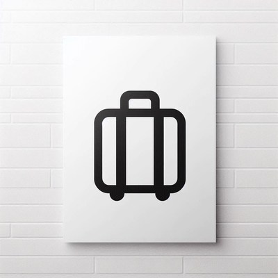 A simple suitcase icon on a white canvas