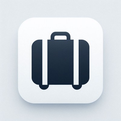 A suitcase icon on a white background