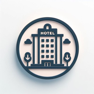 A simple illustration of a hotel building