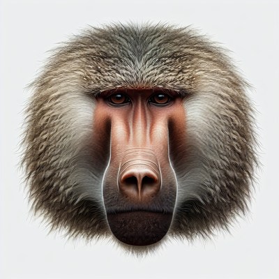 A baboon stares intently at the camera