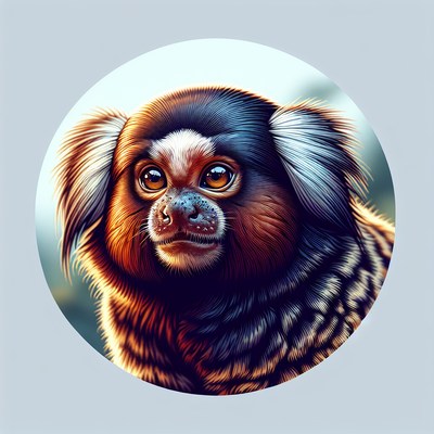 A marmoset stares intensely at the camera