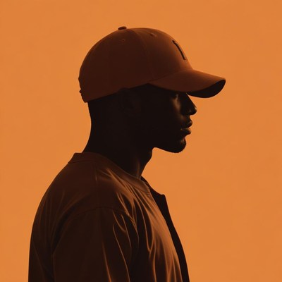 The image shows a man in profile