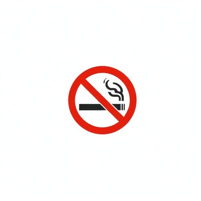 A no smoking sign is shown
