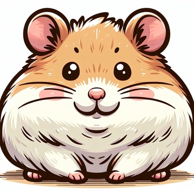 A cute hamster smiles for the camera