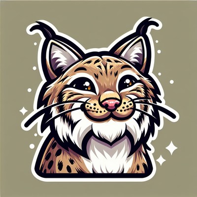 A happy bobcat smiles for the camera