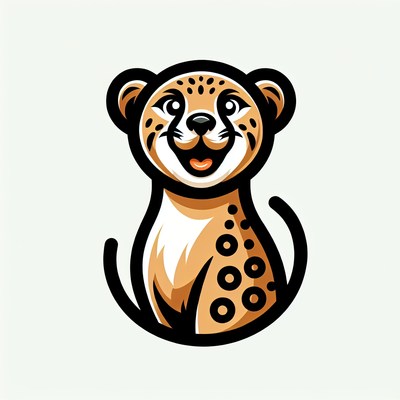 A cartoon cheetah smiles for the camera
