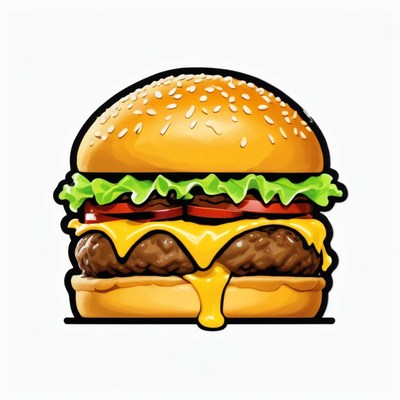 A juicy cheeseburger with lettuce and tomato