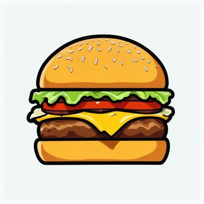 A classic cheeseburger with lettuce and tomato