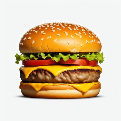 A classic cheeseburger with lettuce and tomato