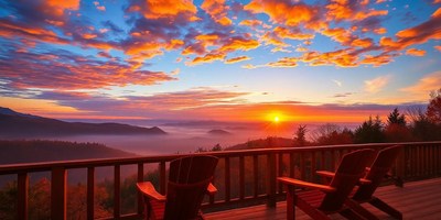 A beautiful sunrise over the mountains