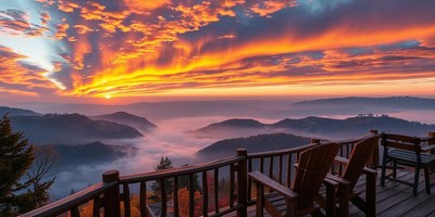 A beautiful sunrise over the mountains