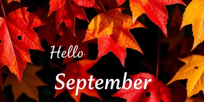 Hello september, with red and orange leaves