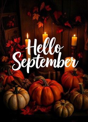 September brings pumpkins and warm candlelight