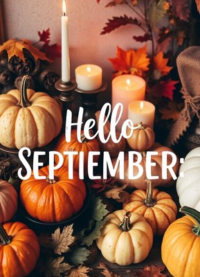 Hello september: cozy pumpkins and candles!