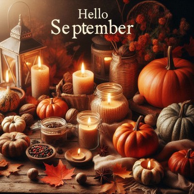 Candles and pumpkins welcome september