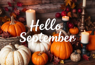 September brings pumpkins, candles, and cozy leaves