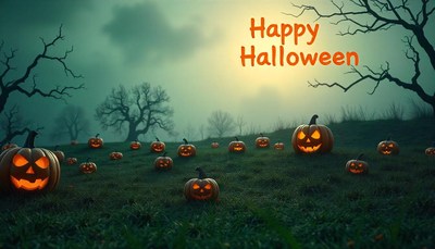 Happy halloween from a spooky field