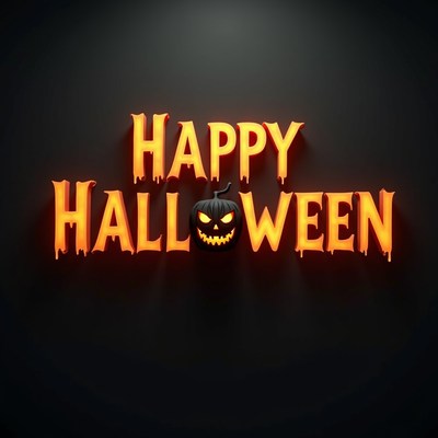 Happy halloween with a spooky pumpkin