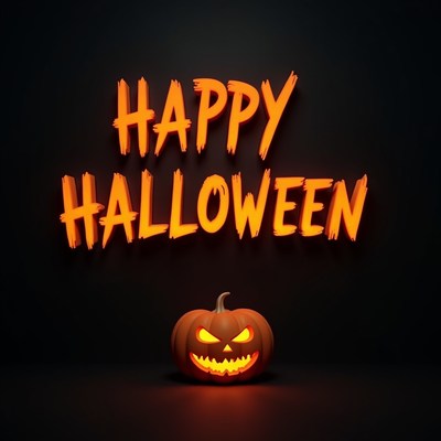 Happy halloween with a jack-o'-lantern