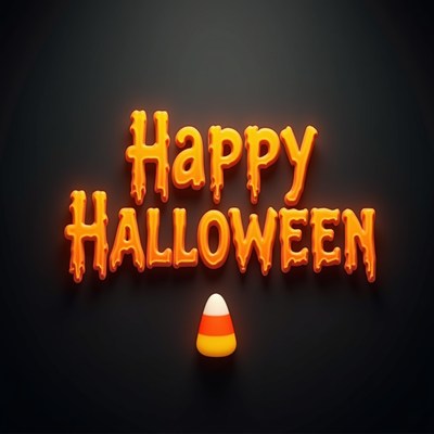 Happy halloween with a candy corn