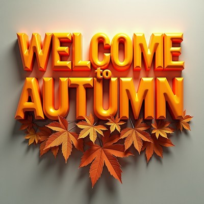 Welcome to autumn with fall leaves
