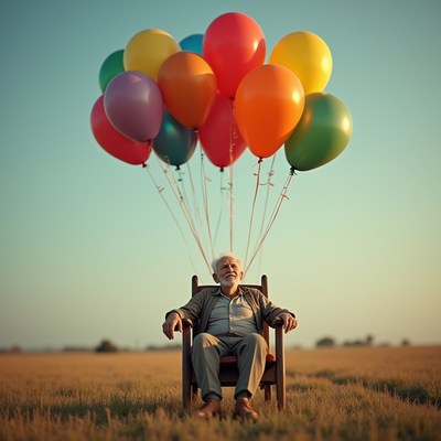 A man with white hair and a beard sits in a wooden chair