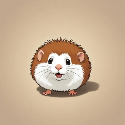 A cute hamster smiles for the camera