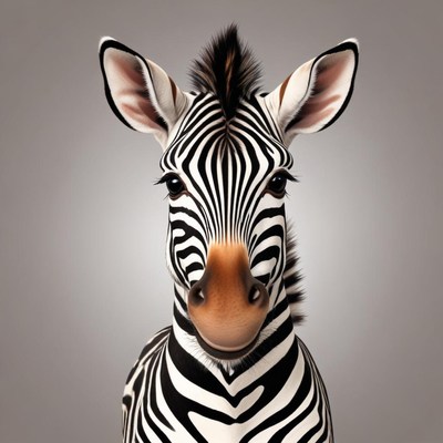 A zebra stares directly at the camera