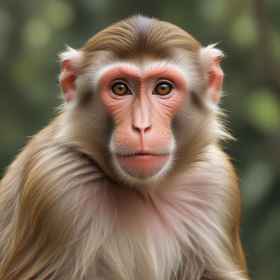 A monkey stares intently at the camera