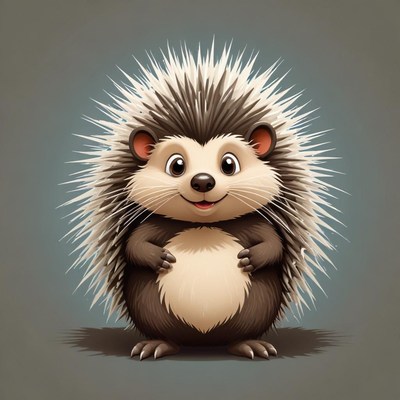 A cute hedgehog smiles for the camera