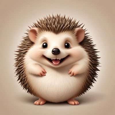 A cute hedgehog smiles for the camera