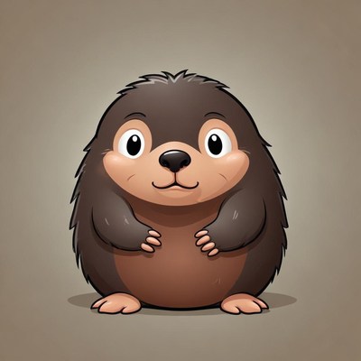 A cute cartoon hedgehog smiles at the camera