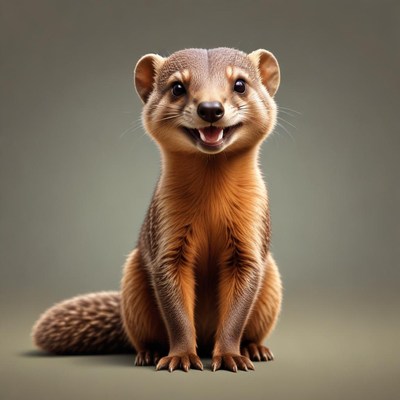 A banded palm civet smiles for the camera