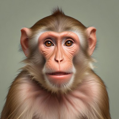 A monkey stares directly at the camera