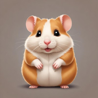 A cute hamster smiles for the camera