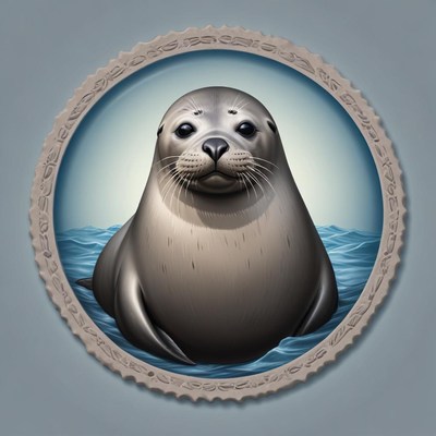 A seal looks out from the water