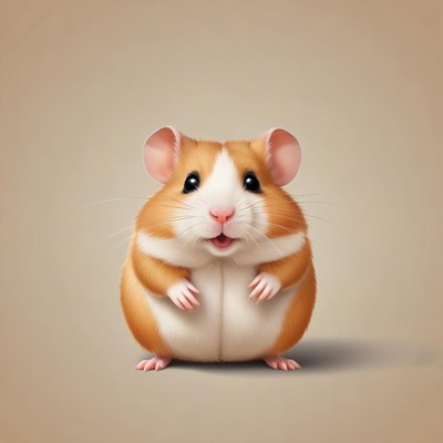 A hamster smiles for the camera