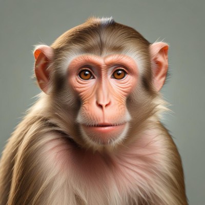 A monkey stares intently at the camera